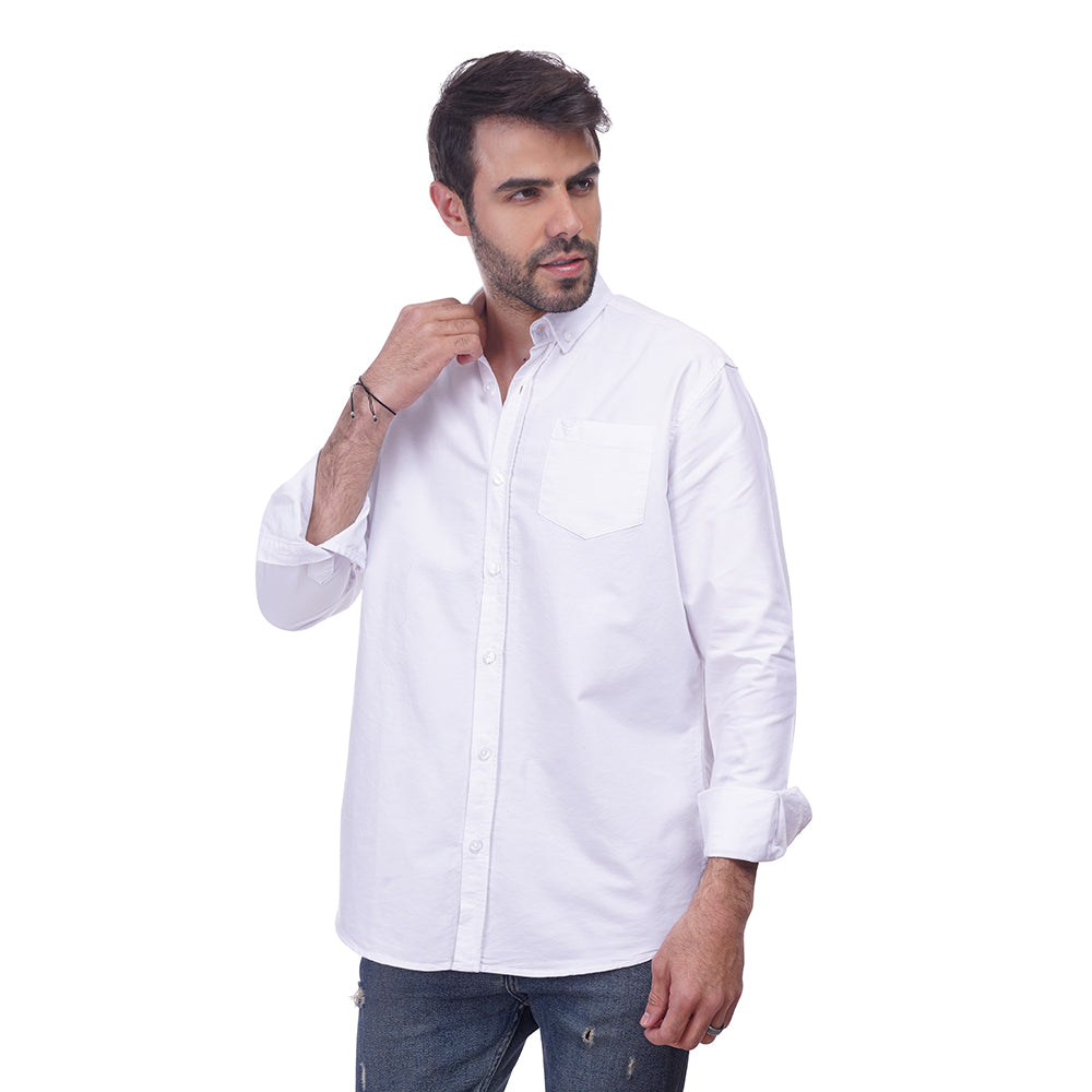 Coup Men Solid Shirt With Long Sleeves And Pocket Detail
