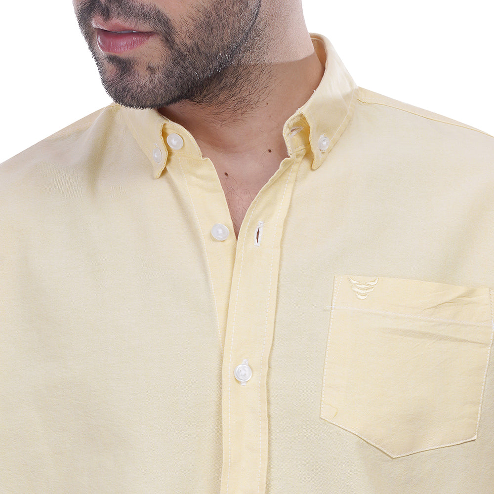 Coup Men Solid Shirt With Long Sleeves And Pocket Detail