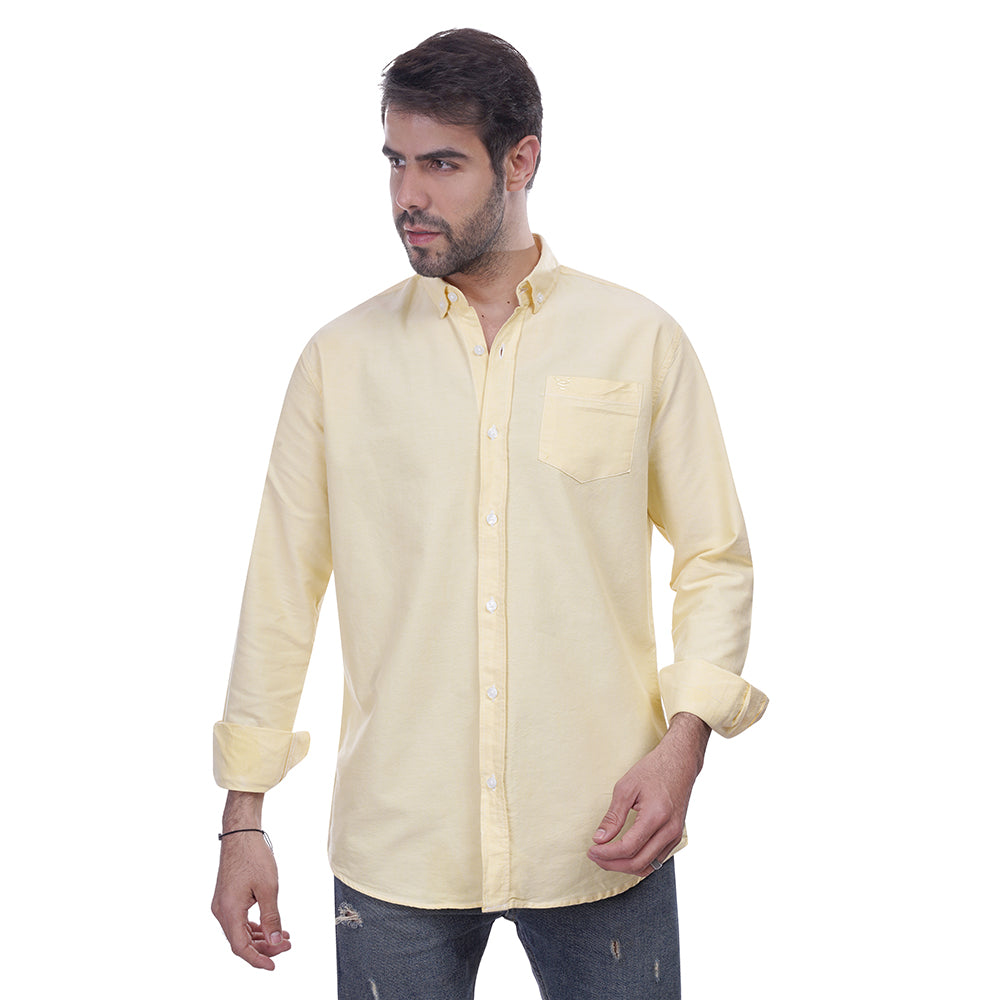 Coup Men Solid Shirt With Long Sleeves And Pocket Detail