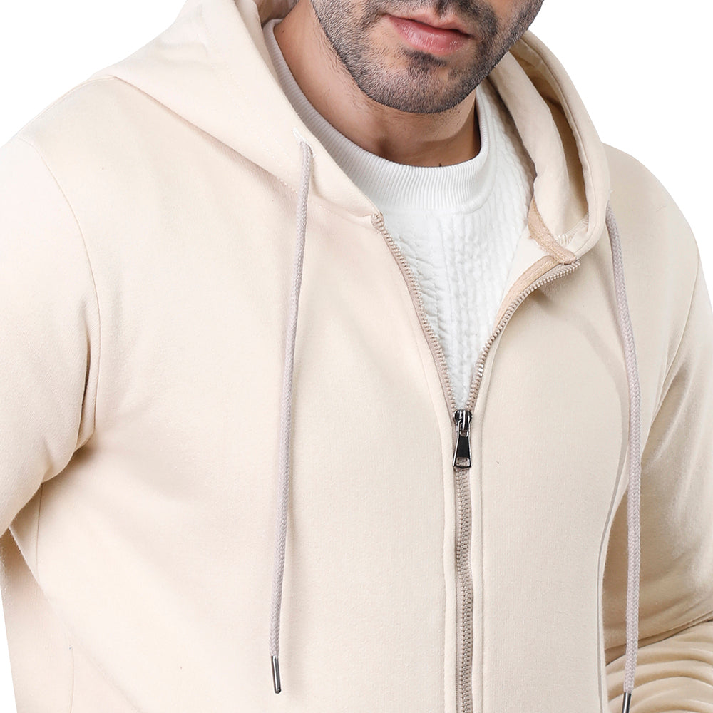 Coup Men Plain Sweat-Shirt With Zipper Closure
