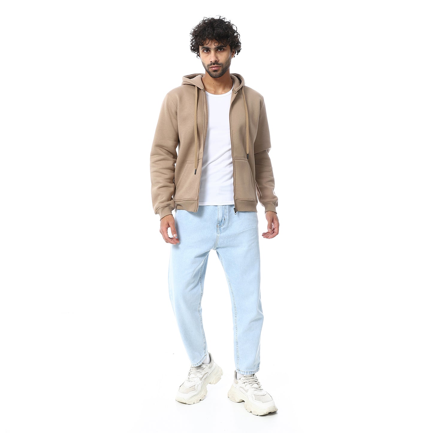 Coup Men Plain Sweat-Shirt With Zipper Closure