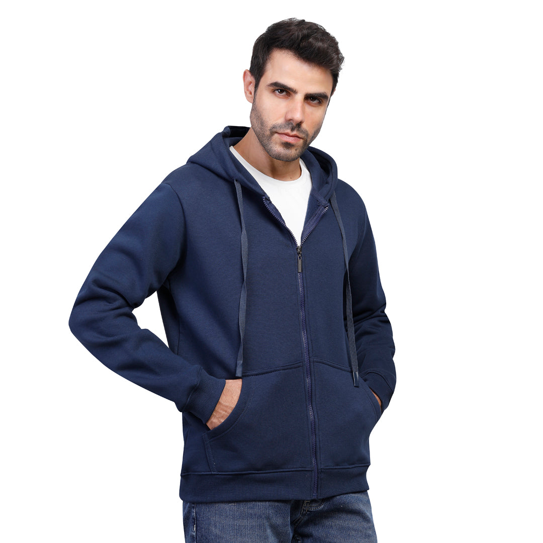 Coup Men Plain Sweat-Shirt With Zipper Closure