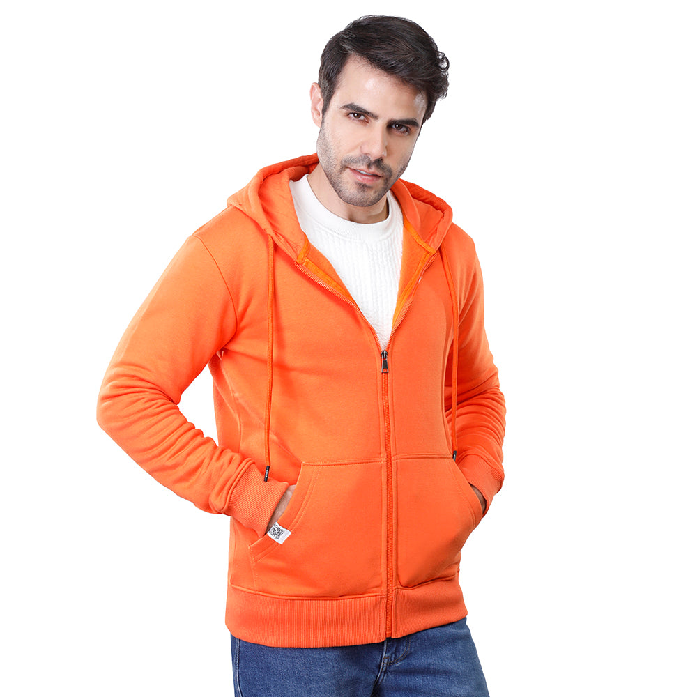 Coup Men Plain Sweat-Shirt With Zipper Closure