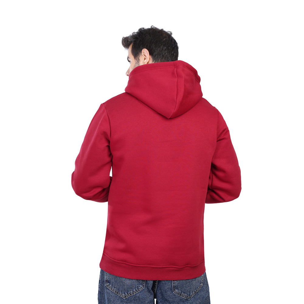 Coup Men Plain Hooded Sweat-Shirt With Long Sleeves