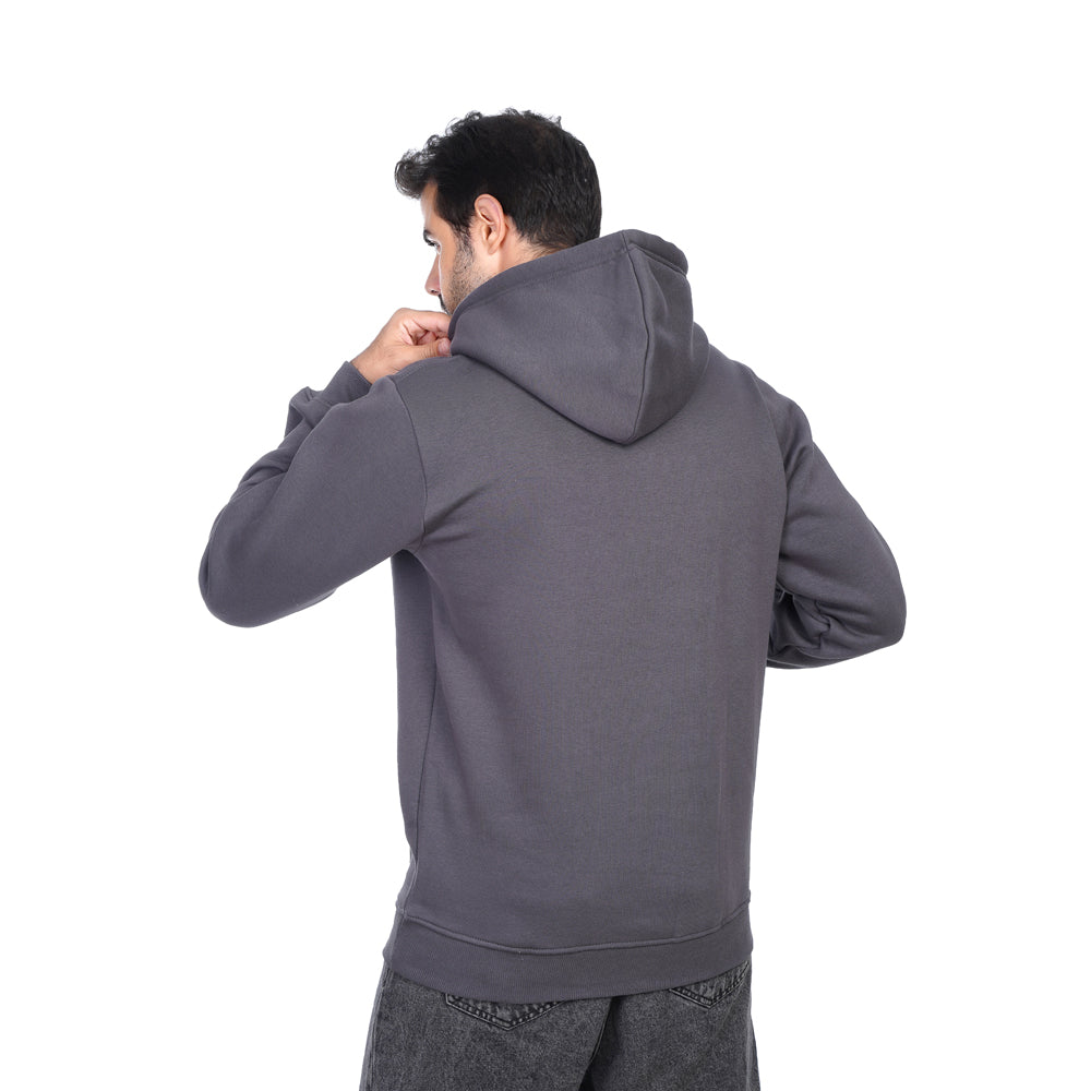 Coup Men Plain Hooded Sweat-Shirt With Long Sleeves