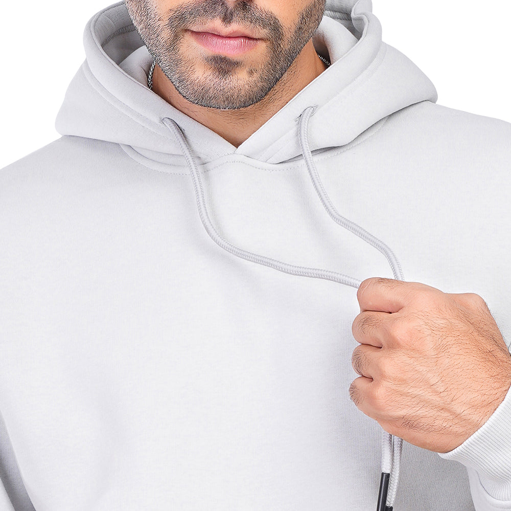 Coup Men Plain Hooded Sweat-Shirt With Long Sleeves