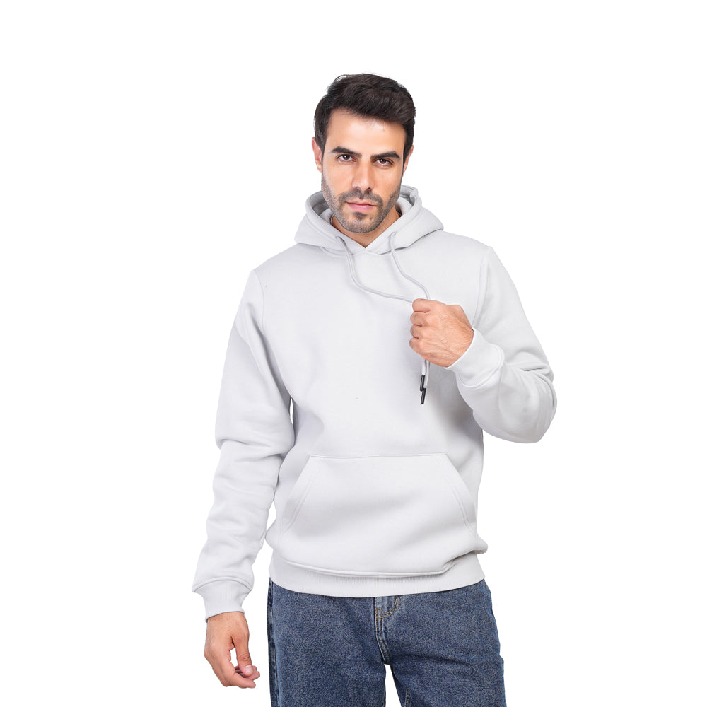 Coup Men Plain Hooded Sweat-Shirt With Long Sleeves