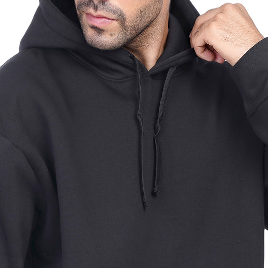 Coup Men Plain Hooded Sweat-Shirt With Long Sleeves