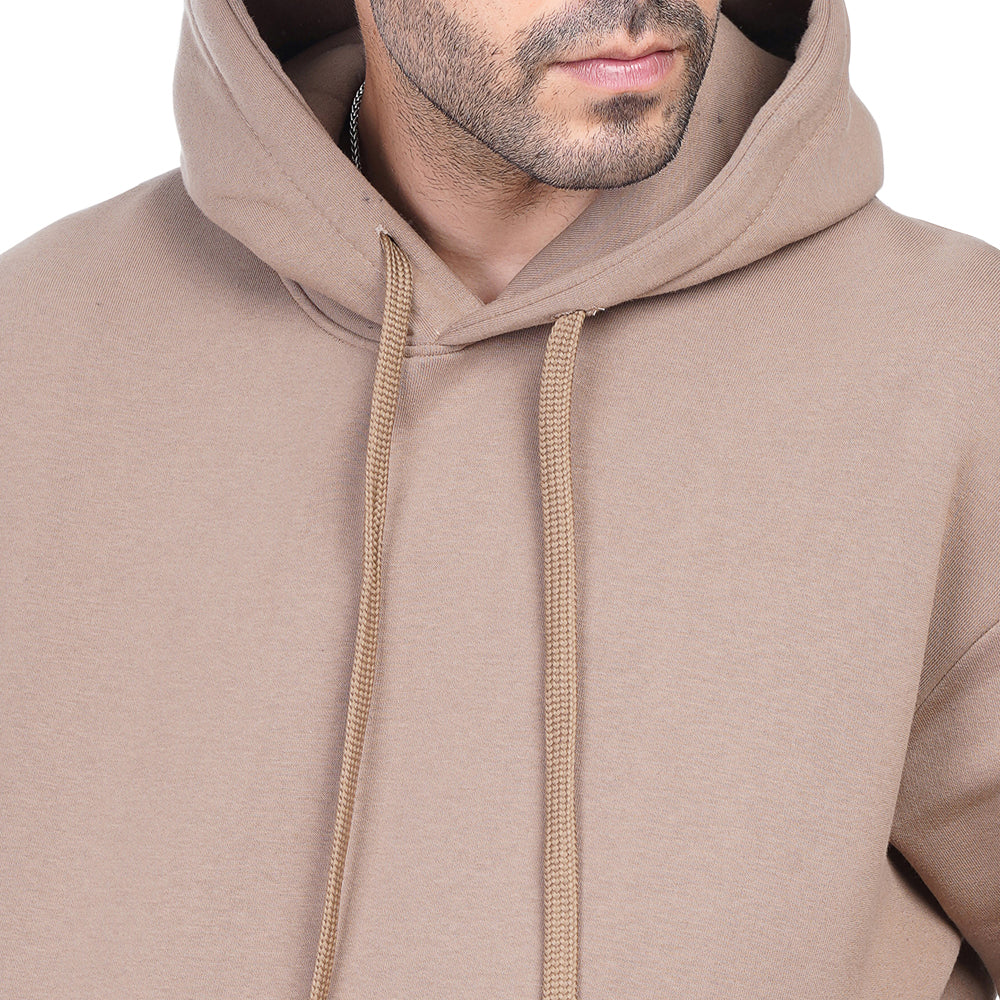 Coup Men Plain Hooded Sweat-Shirt With Long Sleeves