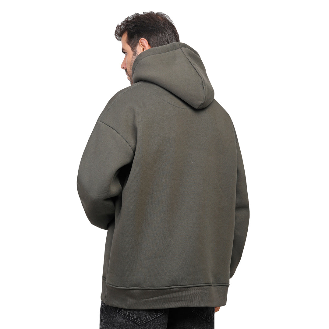Coup Men Plain Hooded Sweat-Shirt With Long Sleeves