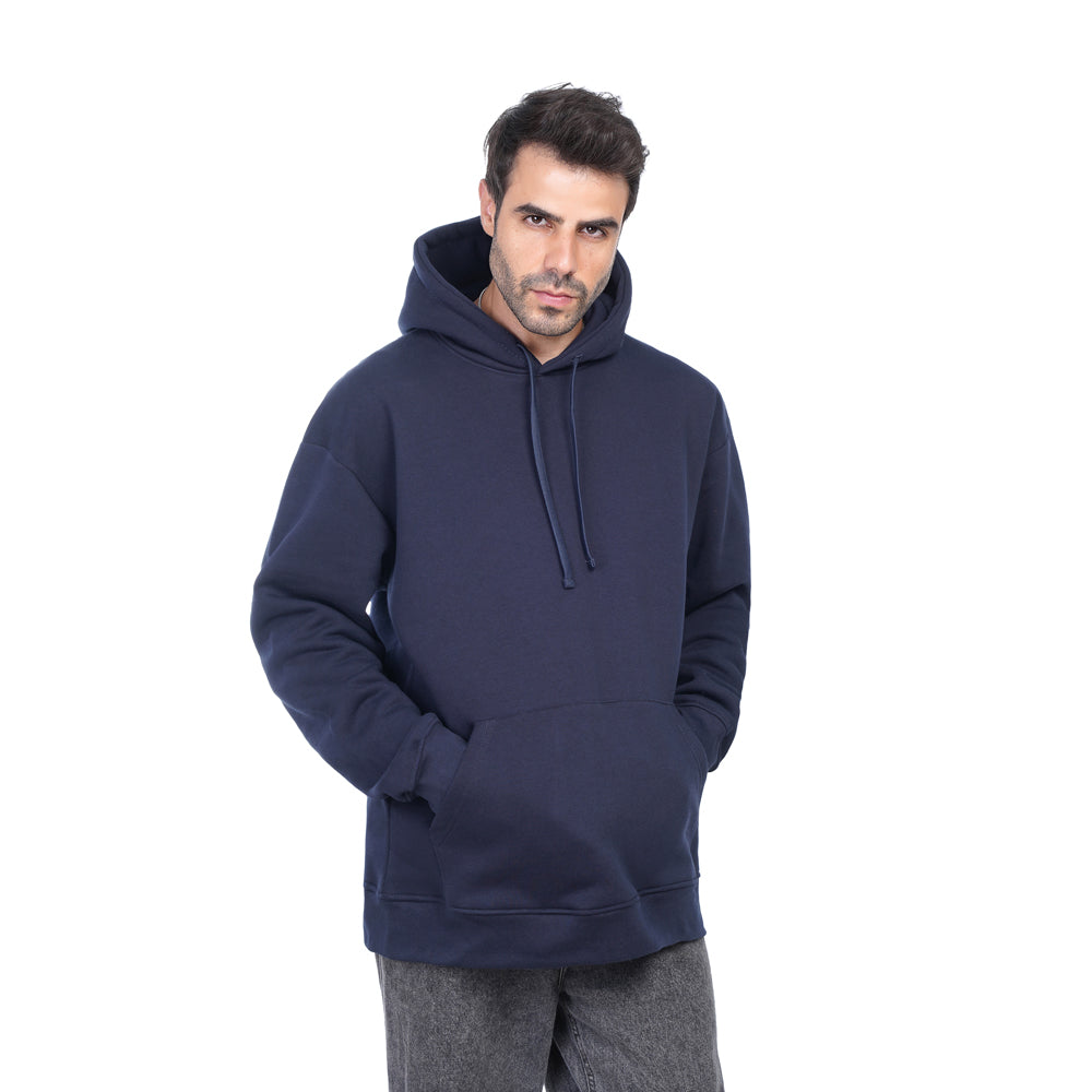 Coup Men Plain Hooded Sweat-Shirt With Long Sleeves