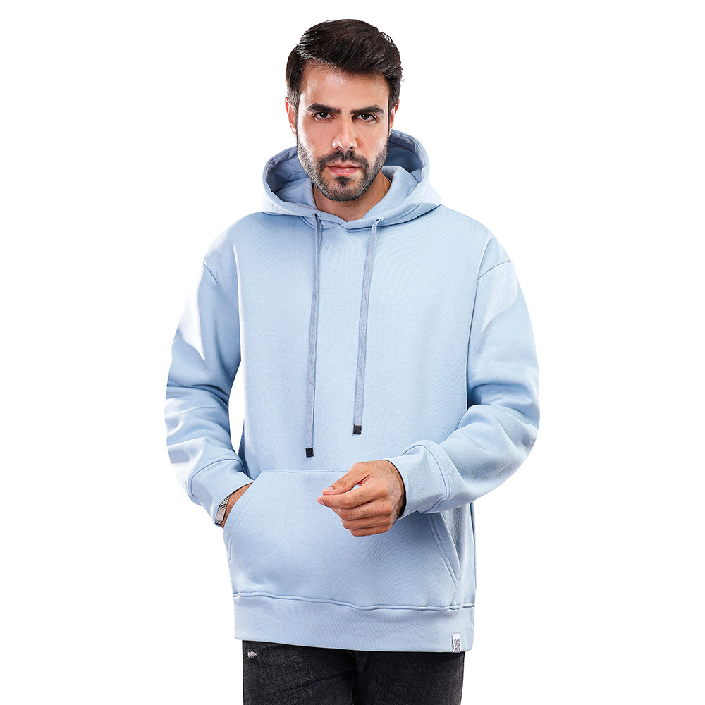 Coup Men Plain Hooded Sweat-Shirt With Long Sleeves