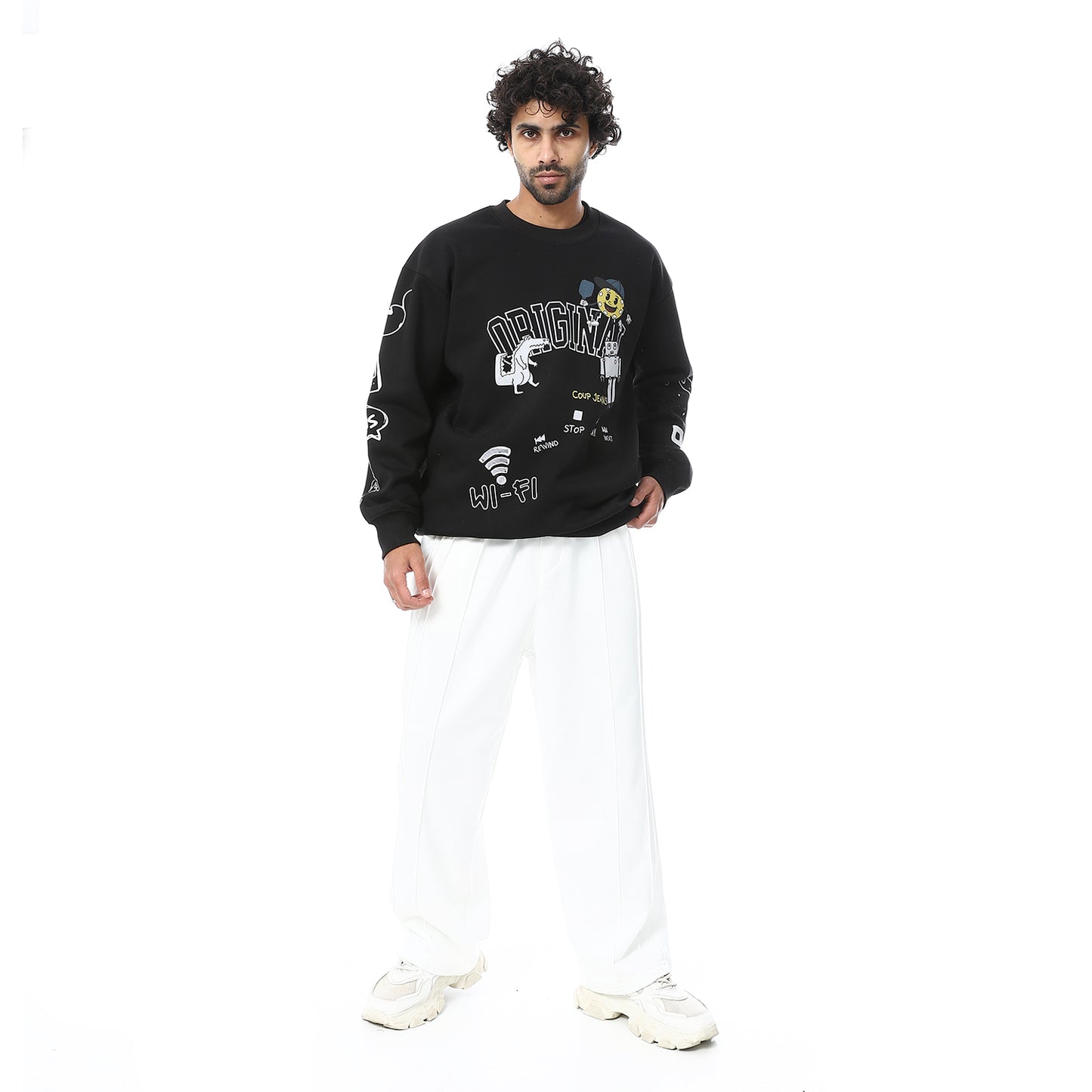 Coup Men Crew Neck Original Print Sweat-Shirt