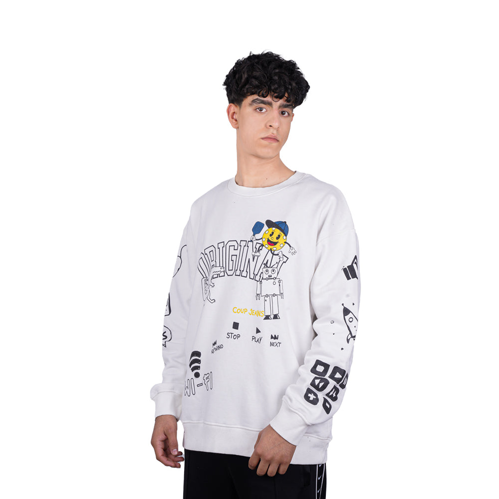 Coup Men Crew Neck Original Print Sweat-Shirt