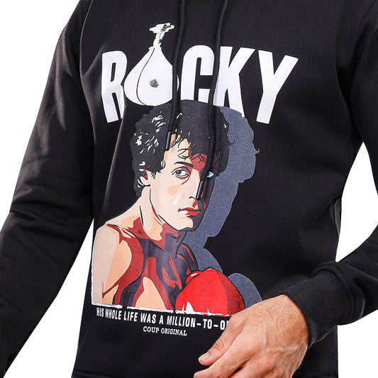 Coup Men Rocky Printed Sweat-Shirt With Hoodie