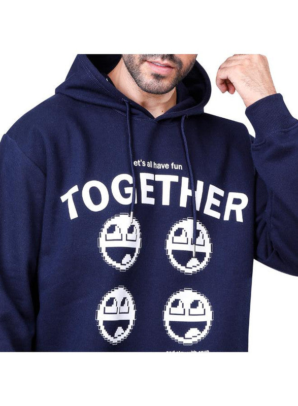 Coup Men Together Emoji Hooded Sweatshirt 1600277 L - Navy