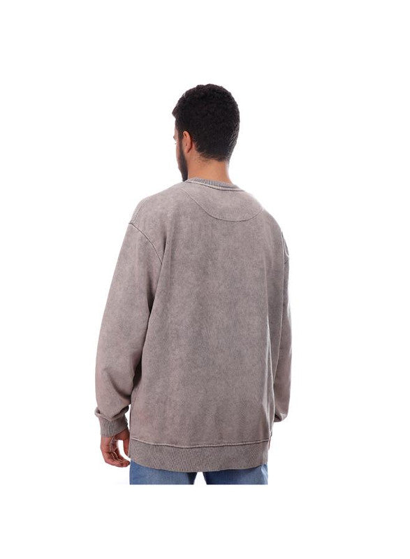 Coup Men Casual Sweatshirt With Long Sleeves 1600309 L - Cafe