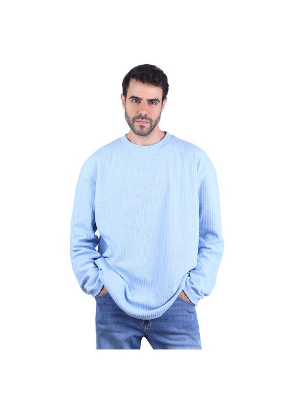Coup Men Fashionable Sweatshirt With Long Sleeves 1600365 M - Skyblue