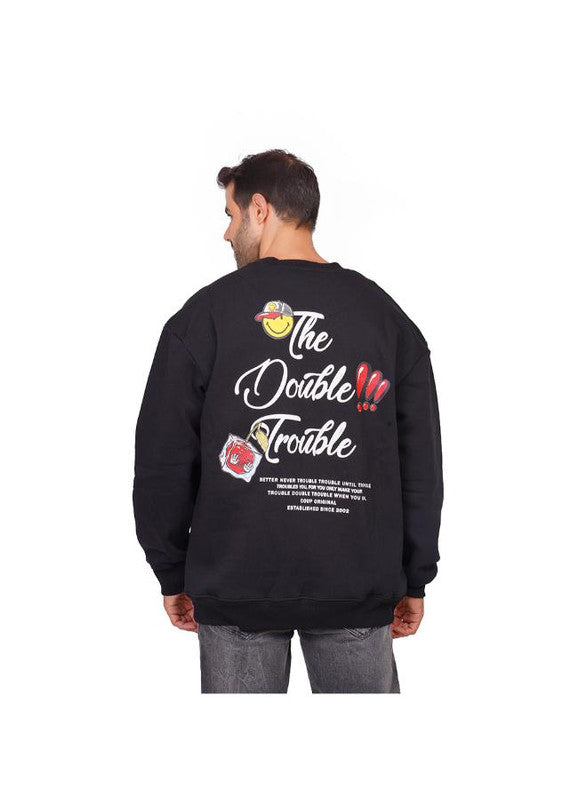 Coup Men Casual Sweatshirt With Long Sleeves 1600380 2XL - Black