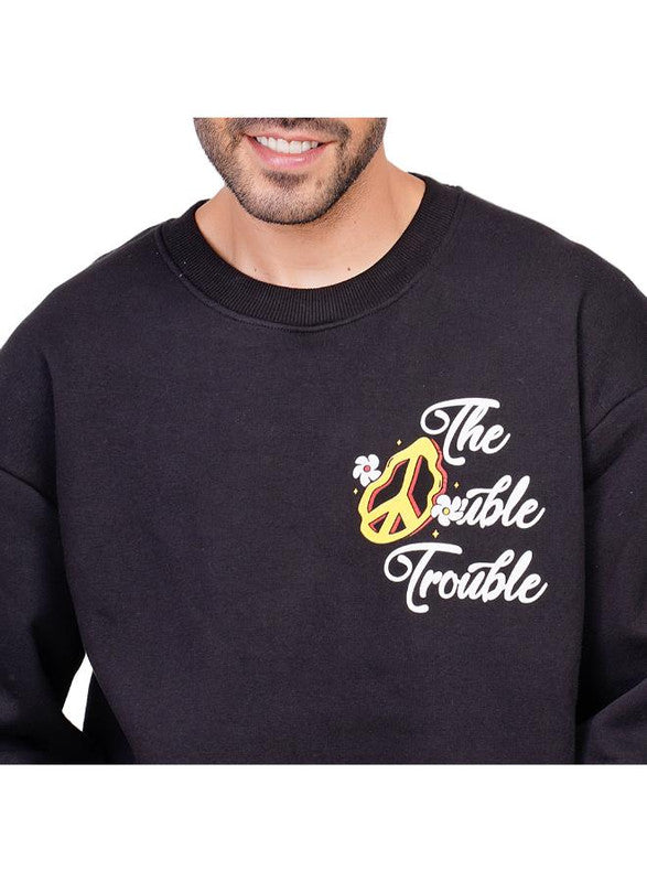 Coup Men Casual Sweatshirt With Long Sleeves 1600380 2XL - Black