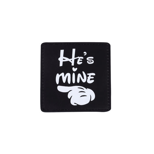 HE’S MINE لزقة سكوتش قابلة للإزالة – أسود