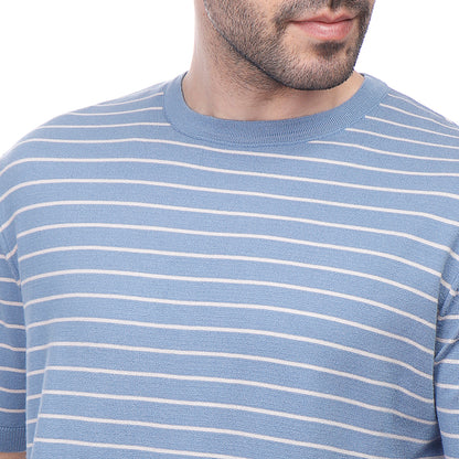 Coup Men Woven T-Shirt With Round Neck