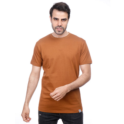 Coup Men Plain T-Shirt With Round Neck And Short Sleeves