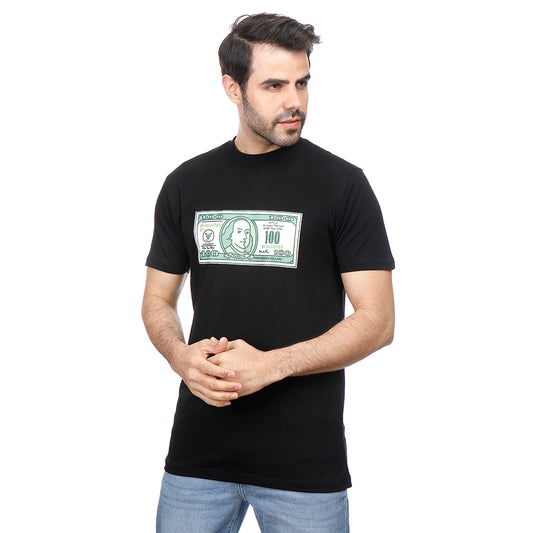 Coup Men Dollar Print T-Shirt With Short Sleeves