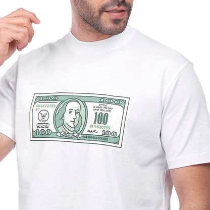 Coup Men Dollar Print T-Shirt With Short Sleeves