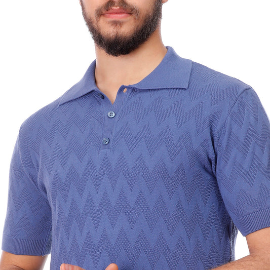 Coup Men Woven Poloshirt With Short Sleeves