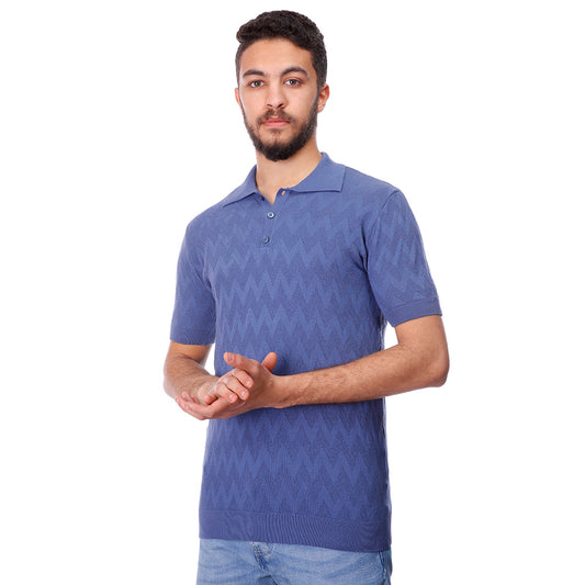 Coup Men Woven Poloshirt With Short Sleeves