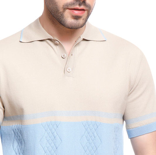 Coup Men Woven Poloshirt With Short Sleeves