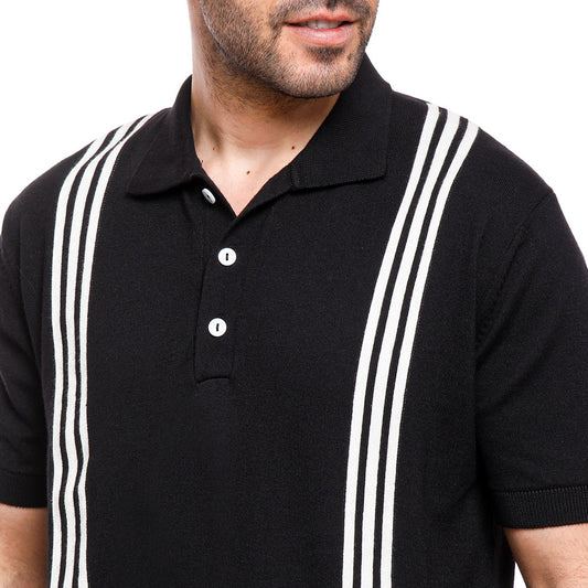 Coup Men Woven Poloshirt With Short Sleeves
