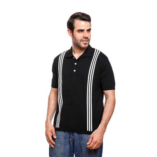 Coup Men Woven Poloshirt With Short Sleeves