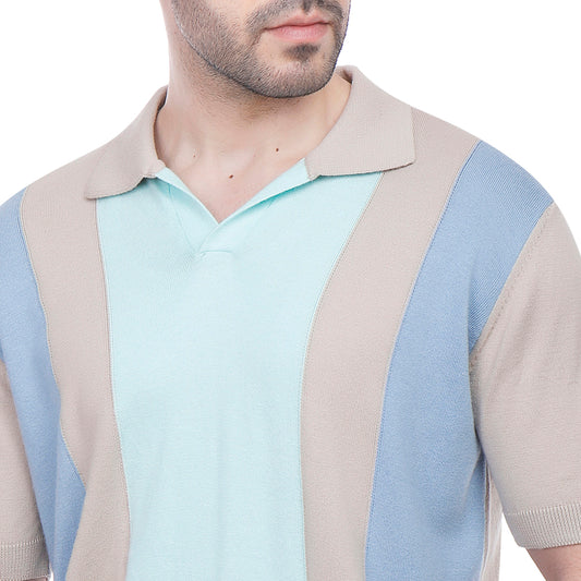 Coup Men Woven Poloshirt With Short Sleeves