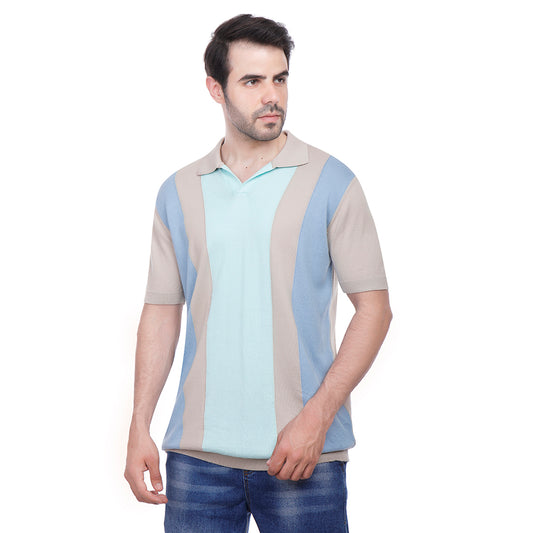 Coup Men Woven Poloshirt With Short Sleeves
