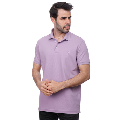 Coup Men Solid Poloshirt With Short Sleeves