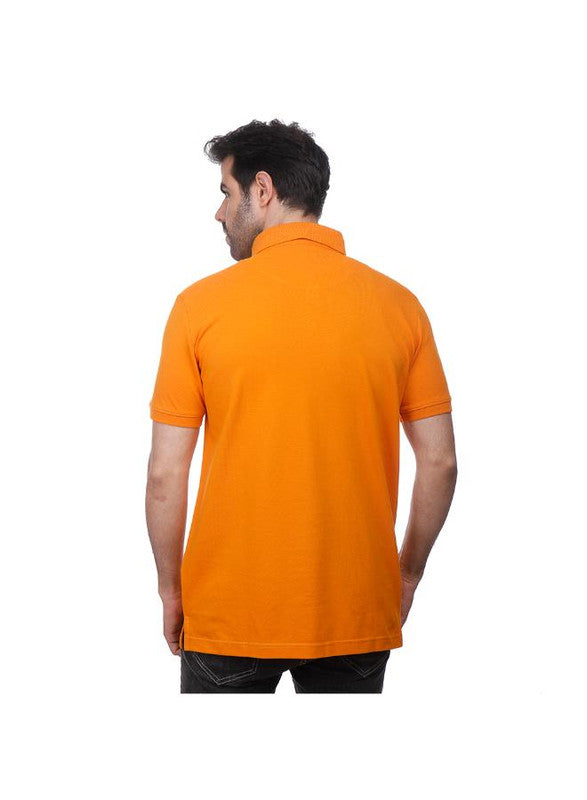 Coup Men Solid Polo-Shirt With Short Sleeves 1100238 2XL - Orange