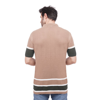Coup Men Woven Poloshirt With Short Sleeves