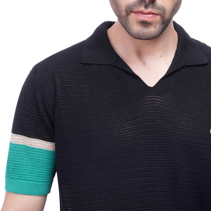 Coup Men Woven Poloshirt With Short Sleeves