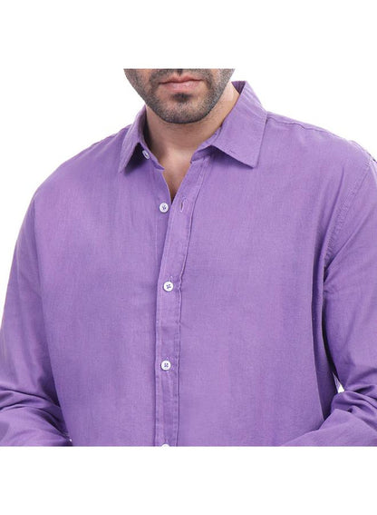 Coup Men Linen Shirt With Long Sleeves 1200343 2XL - Navy