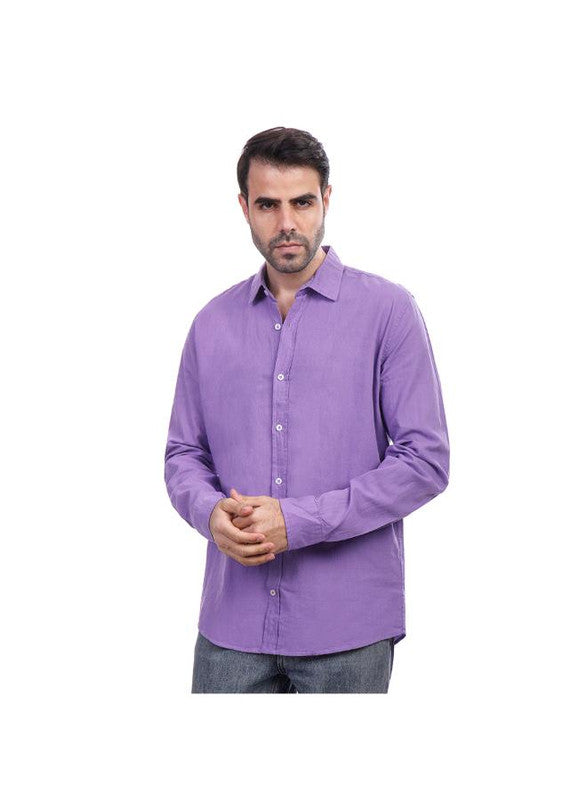Coup Men Linen Shirt With Long Sleeves 1200343 2XL - Navy