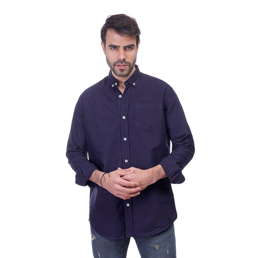 Coup Men Solid Shirt With Long Sleeves And Pocket Detail
