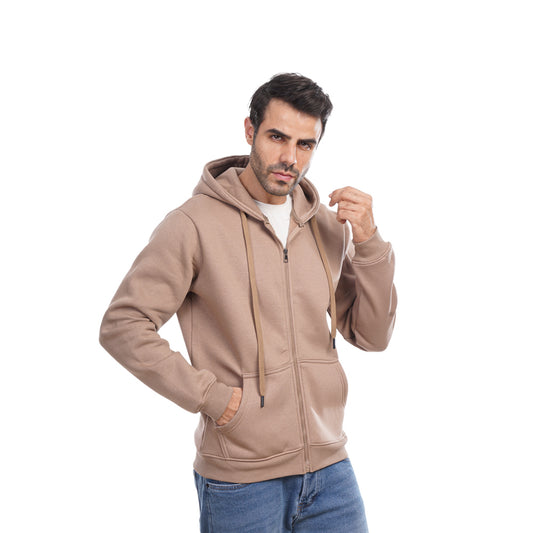 Coup Men Plain Sweat-Shirt With Zipper Closure
