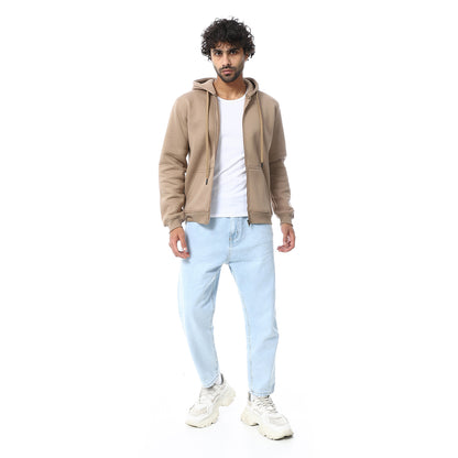 Coup Men Plain Sweat-Shirt With Zipper Closure