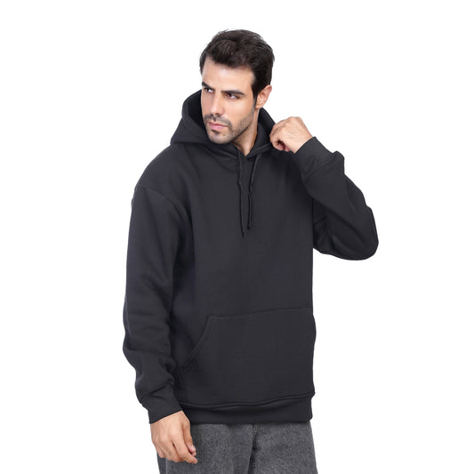 Coup Men Plain Hooded Sweat-Shirt With Long Sleeves