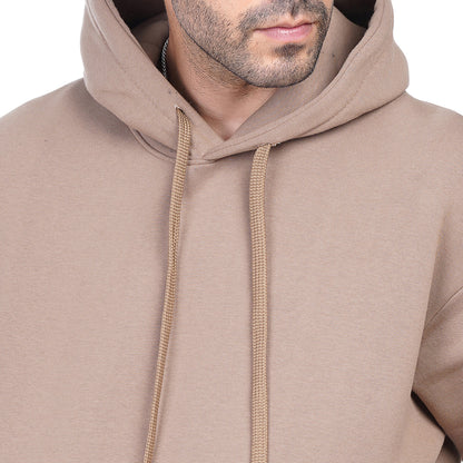 Coup Men Plain Hooded Sweat-Shirt With Long Sleeves