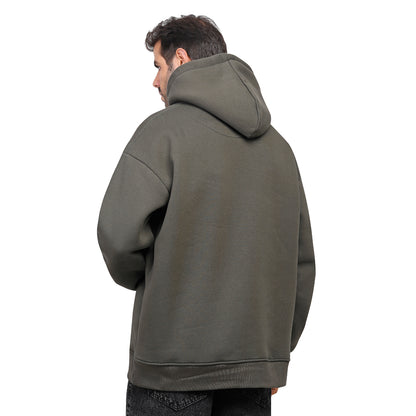Coup Men Plain Hooded Sweat-Shirt With Long Sleeves