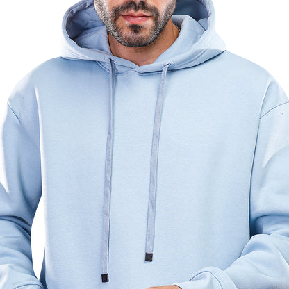 Coup Men Plain Hooded Sweat-Shirt With Long Sleeves