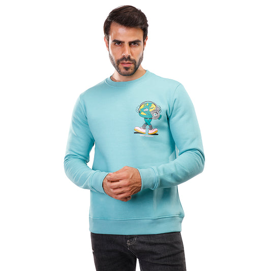Coup Men Frontback Printed Crew Neck Sweat-Shirt